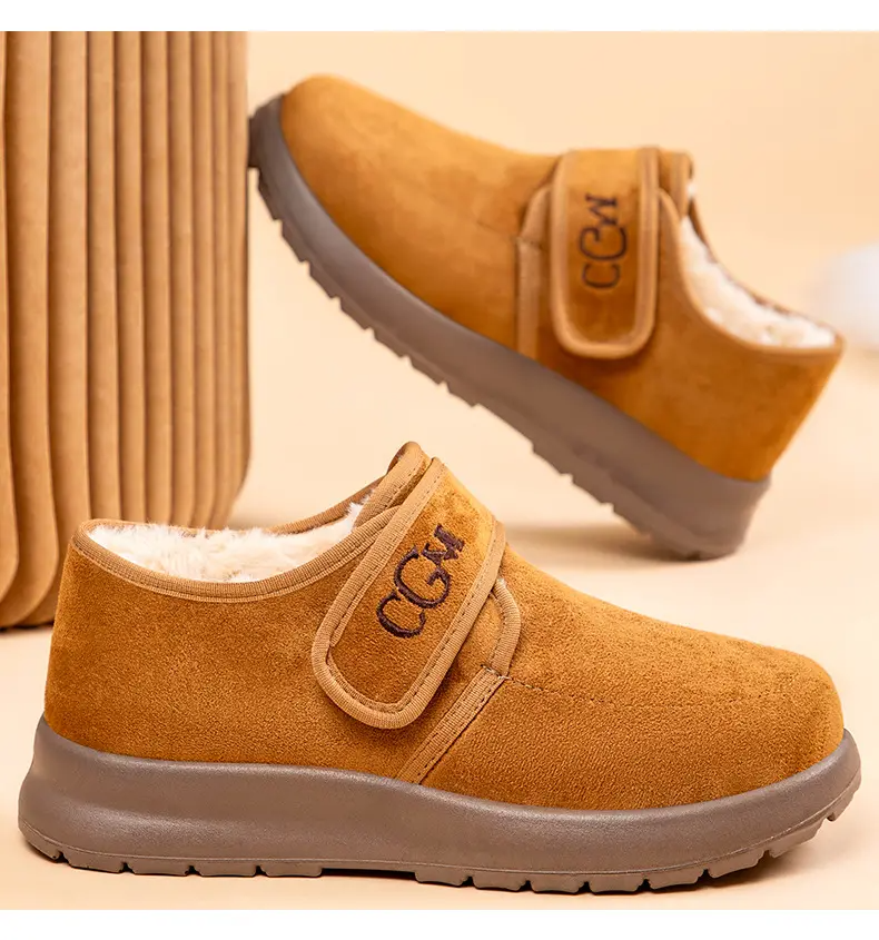 New, velvety, and thick winter snow boots with Velcro