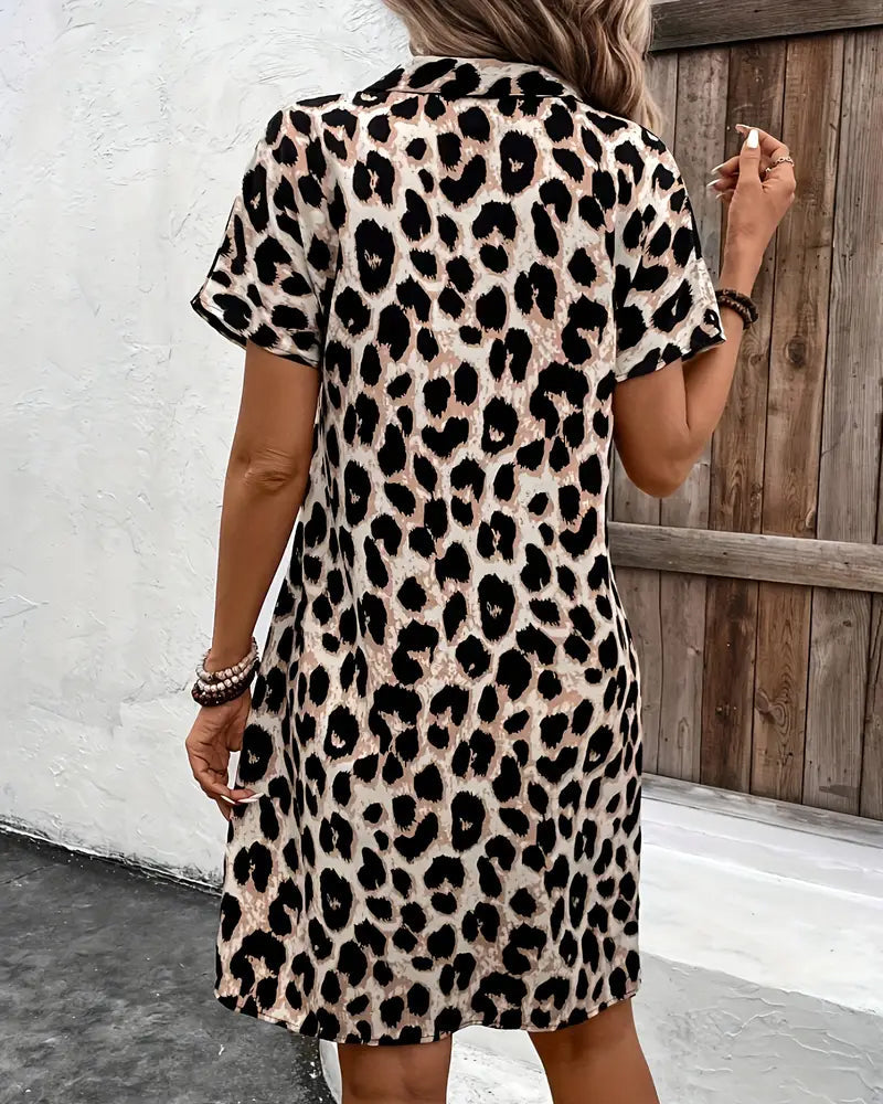 Mandy | Midi Leopard Dress