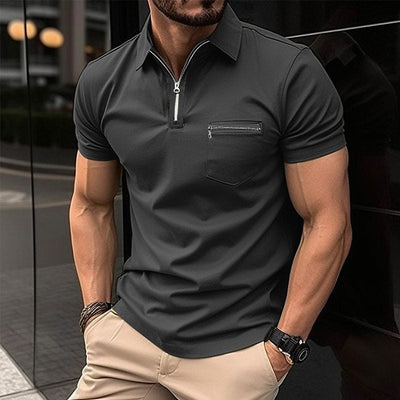 Kuno | Modernes Zip-Poloshirt