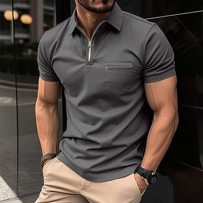 Kuno | Modernes Zip-Poloshirt
