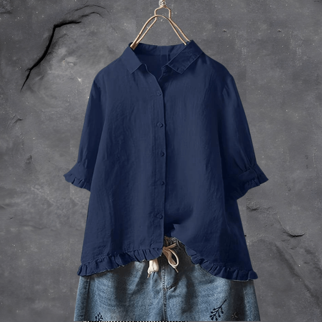 Livia | Elegante drapierte Bluse