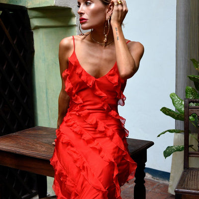 Zara - Elegantes Rüschenkleid