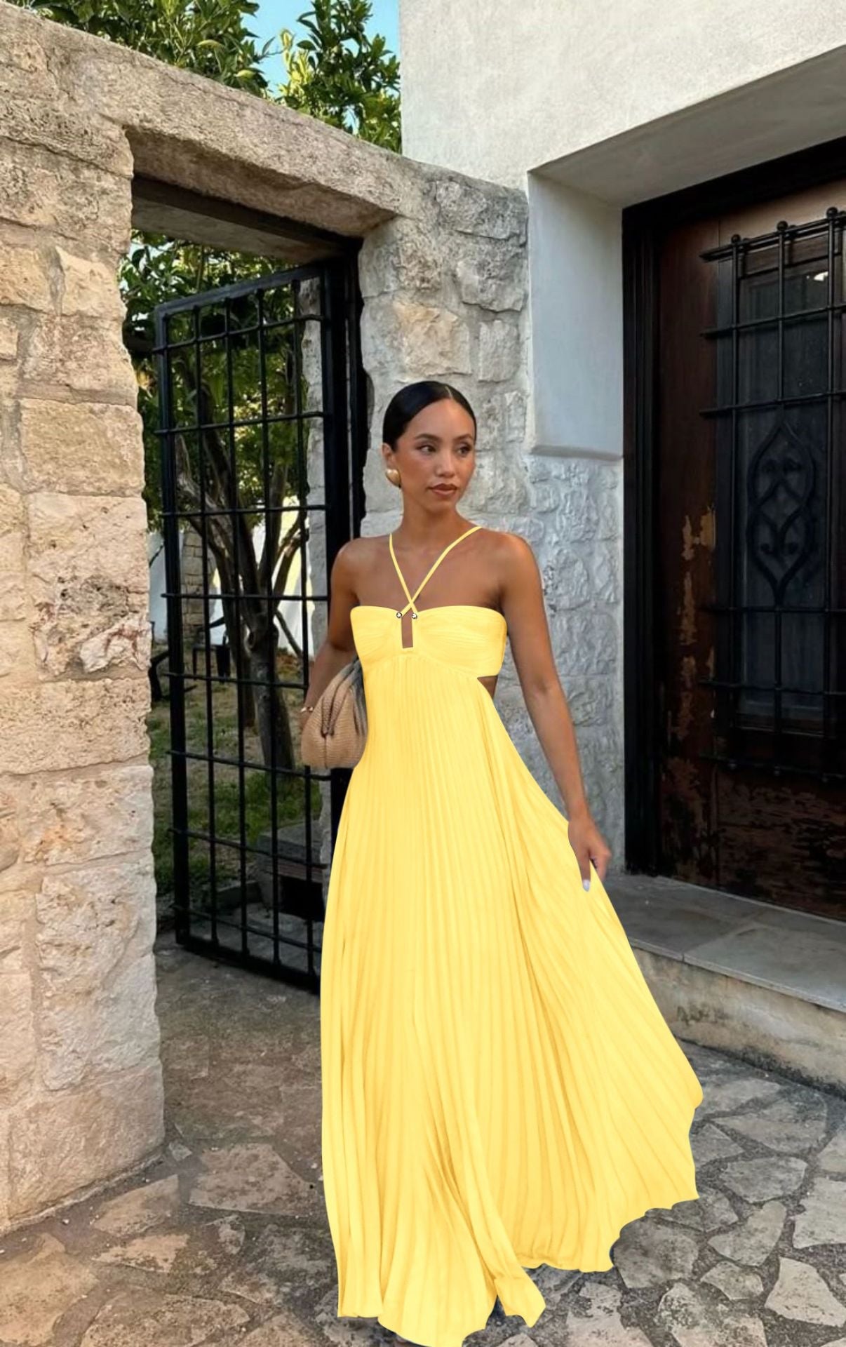 Sienna – Elegantes Kleid mit plissiertem Sonnenaufgang