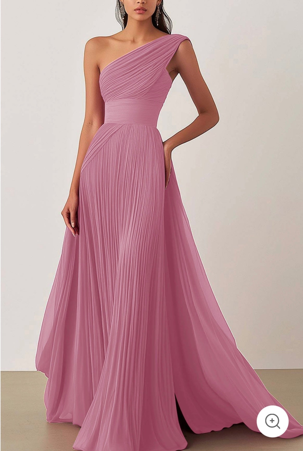 Ariella | One-Shoulder-Plissee-Abendkleid