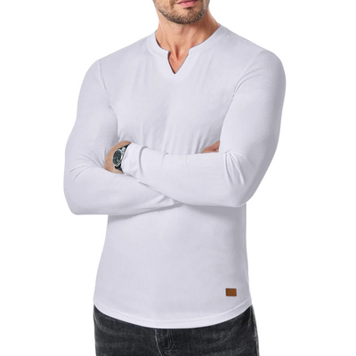 Langärmliges, strukturiertes Muskelshirt