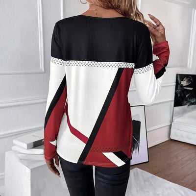 Lässiges T-Shirt mit Farbblock
