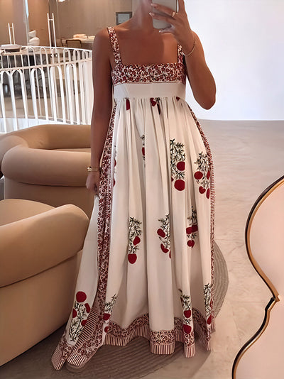 Heidi | Schickes drapiertes ärmelloses Maxikleid