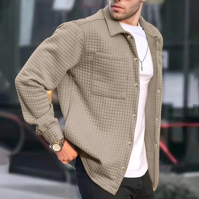 Veste en maille gaufrée pour homme