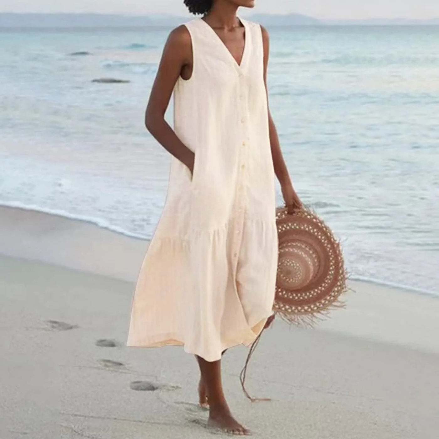 Mara | Edles Kleid mit V-Ausschnitt