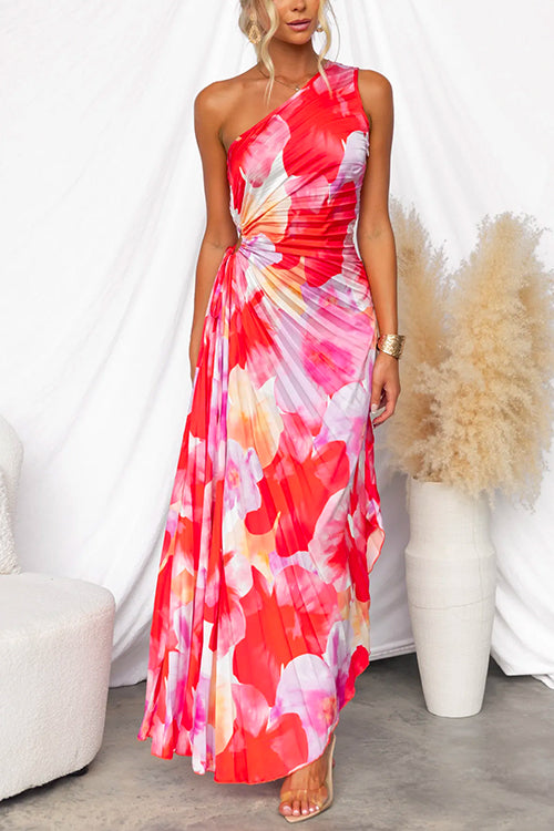 Emilia | Plissiertes One-Shoulder-Kleid