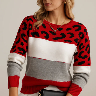 Melody | Lässiger Pullover mit Leopardenmuster