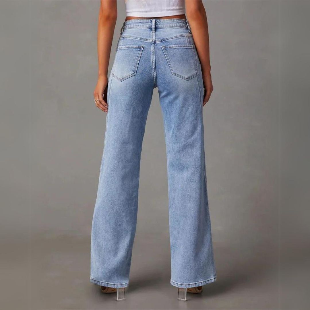 Alvara | Jeans mit hoher Taille und geradem Bein