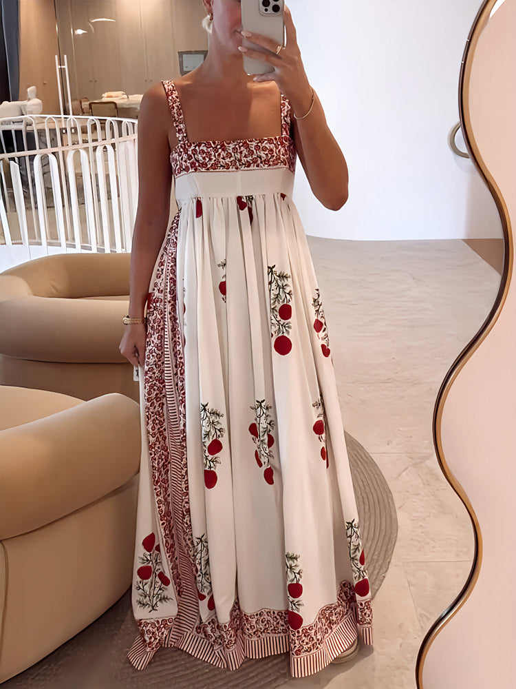 Heidi | Schickes drapiertes ärmelloses Maxikleid