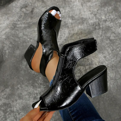 Damen-Sandalen zum Hineinschlüpfen mit Römersandalen