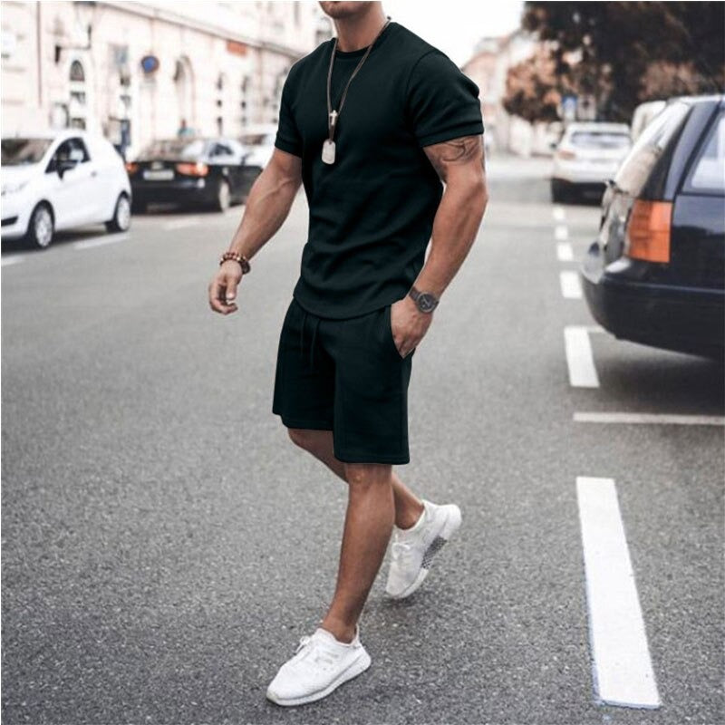 Brayen | Bequemes Set aus kurzärmligem T-Shirt und Shorts