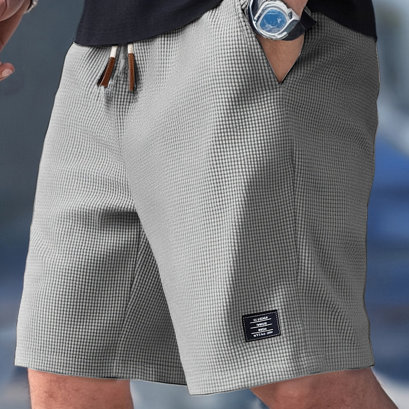 Sommershorts aus Waffelstrick