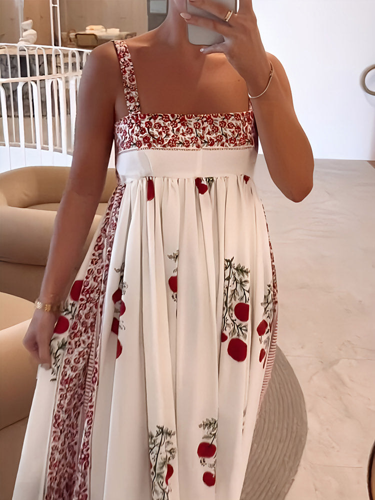 Heidi | Schickes drapiertes ärmelloses Maxikleid