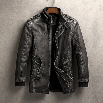 LARSON LEATHER LONG COAT