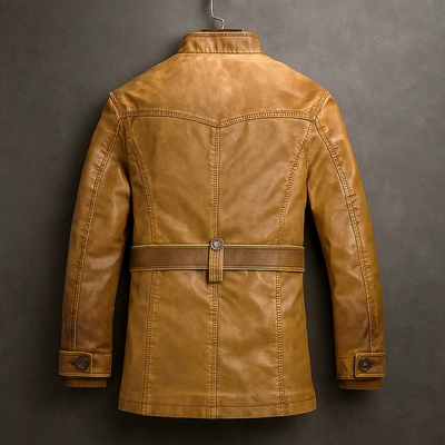 LARSON LEATHER LONG COAT