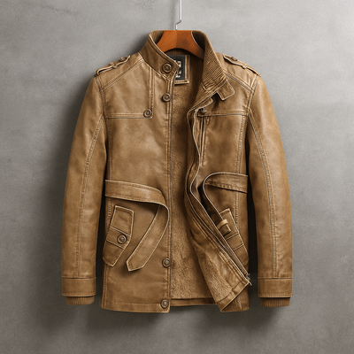 LARSON LEATHER LONG COAT