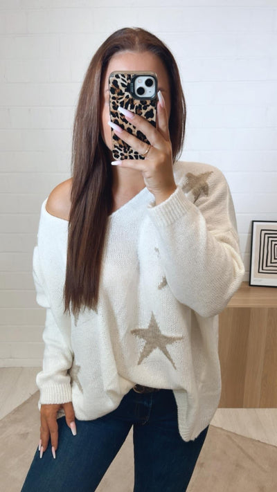Sternen Strickpullover