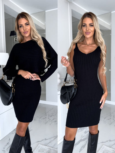 Knit Sweater and Strappy Dress Set