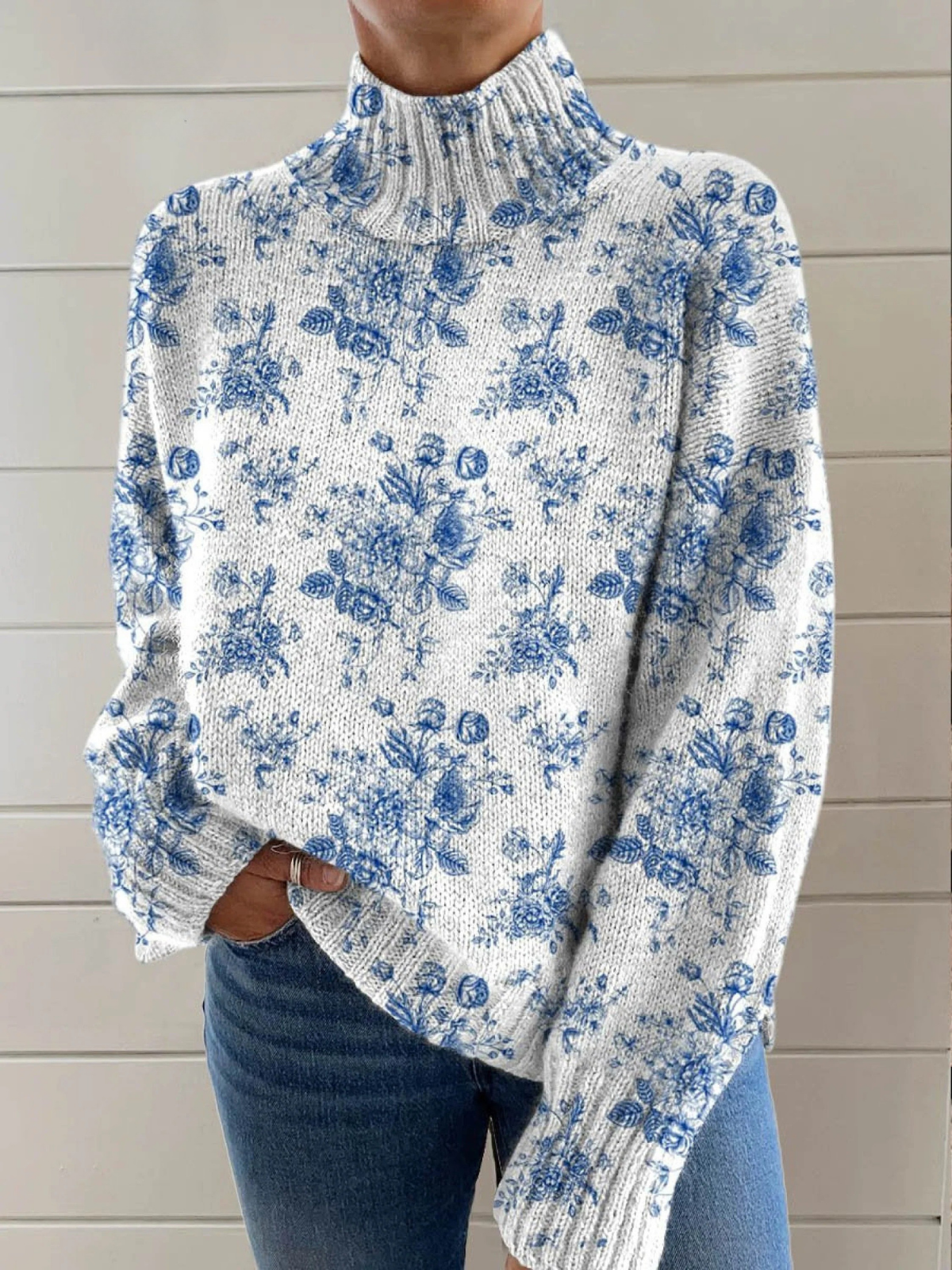 Annalise | Blaue Eleganz Pullover