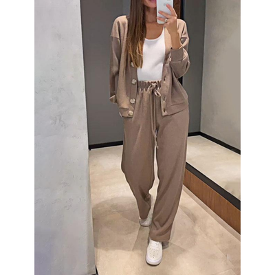 Ilmara | Elegantes Set aus Strickjacke und Hose