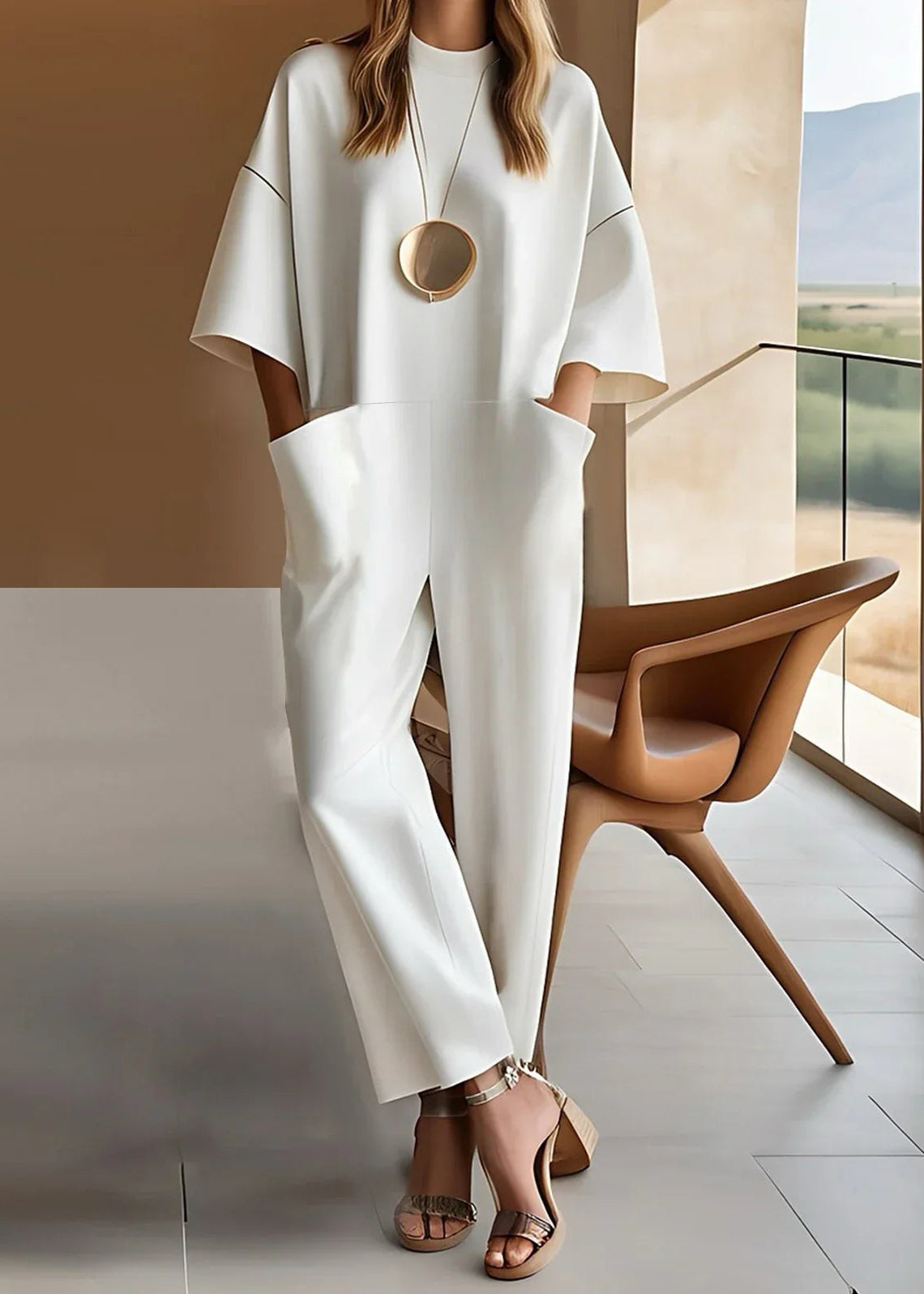 Elizina - Elegant Short Sleeve Jumpsuit