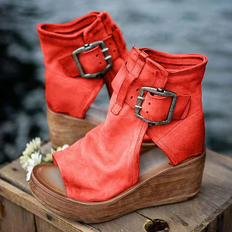 Orthopädische Keilsandalen im Boho-Stil für Damen