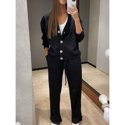 Ilmara | Elegantes Set aus Strickjacke und Hose