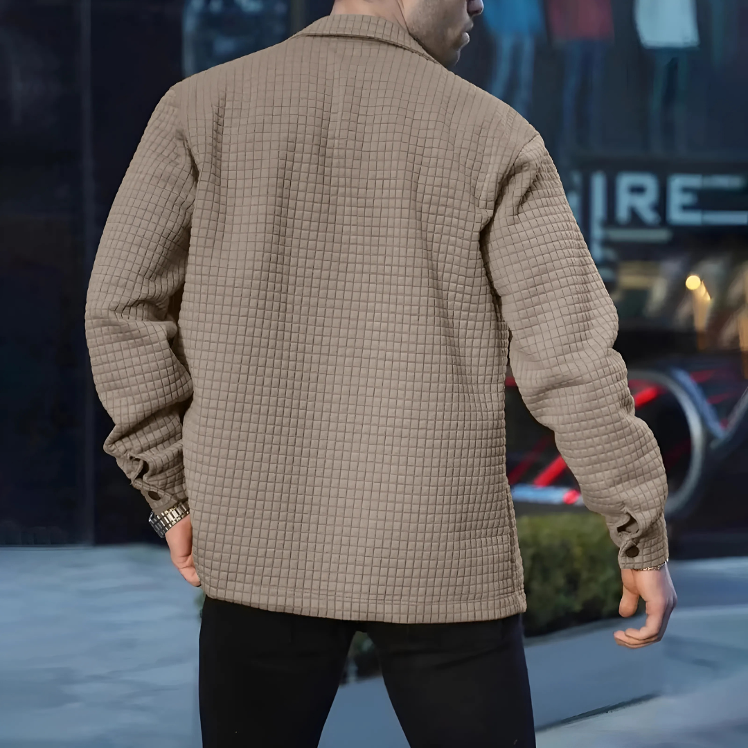 Veste en maille gaufrée pour homme