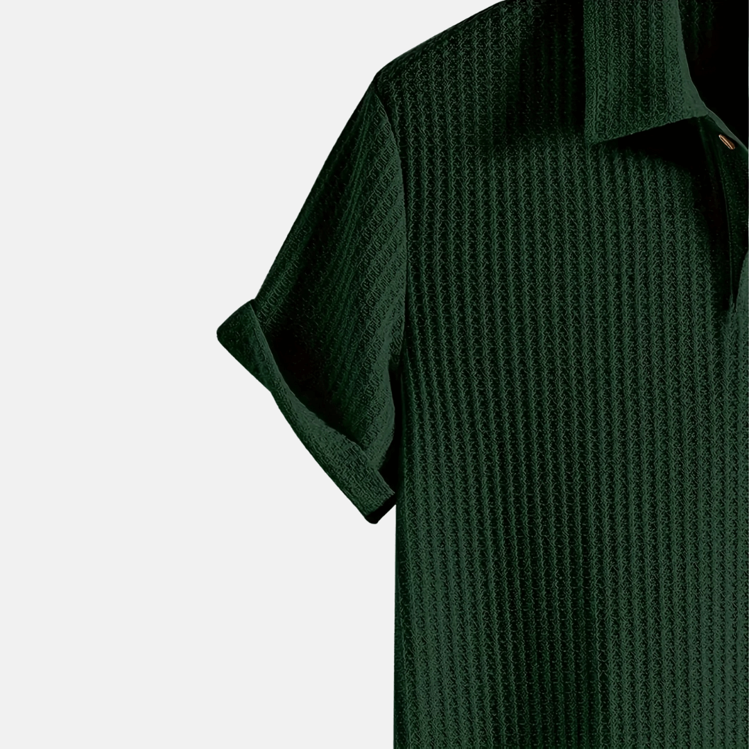 Polo en maille jacquard