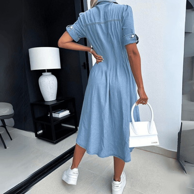 Tessa | Stilvolles Midikleid aus Denim