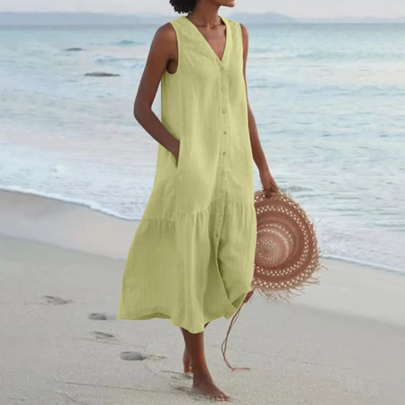 Mara | Edles Kleid mit V-Ausschnitt