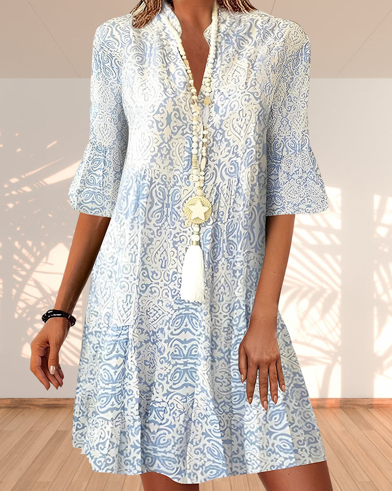 Klara | Boho-Kleid mit ausgestellten Ärmeln