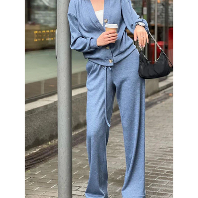 Ilmara | Elegantes Set aus Strickjacke und Hose
