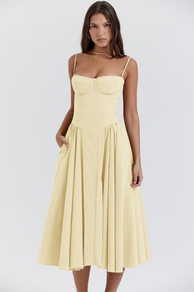 Ilona | Weich fließendes Midikleid