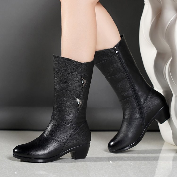 Women's Mid Calf Platform Ankle Boots