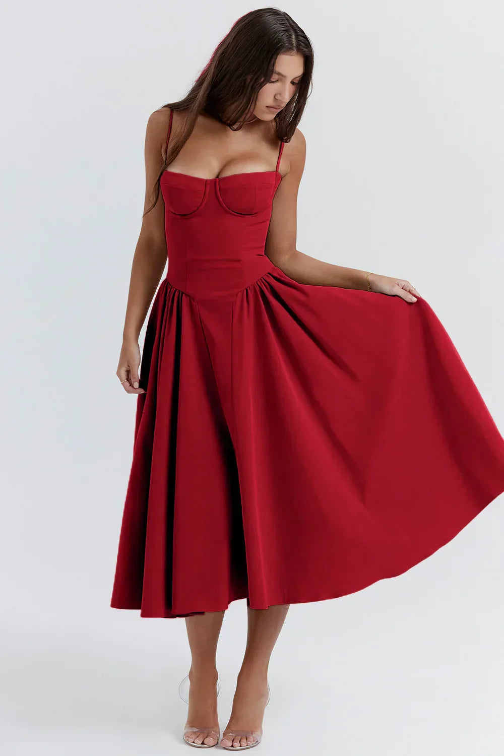 Ilona | Weich fließendes Midikleid