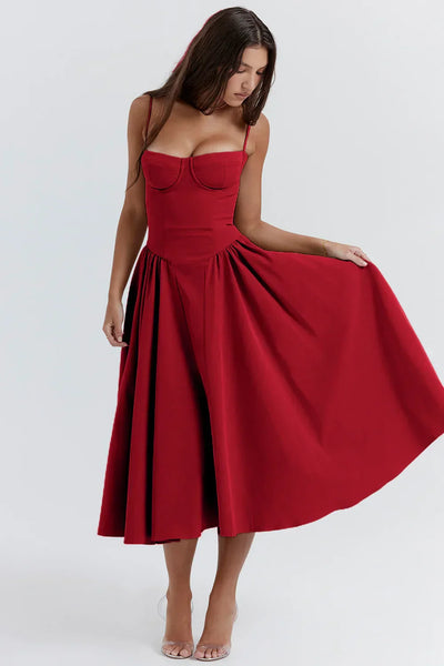 Ilona | Weich fließendes Midikleid