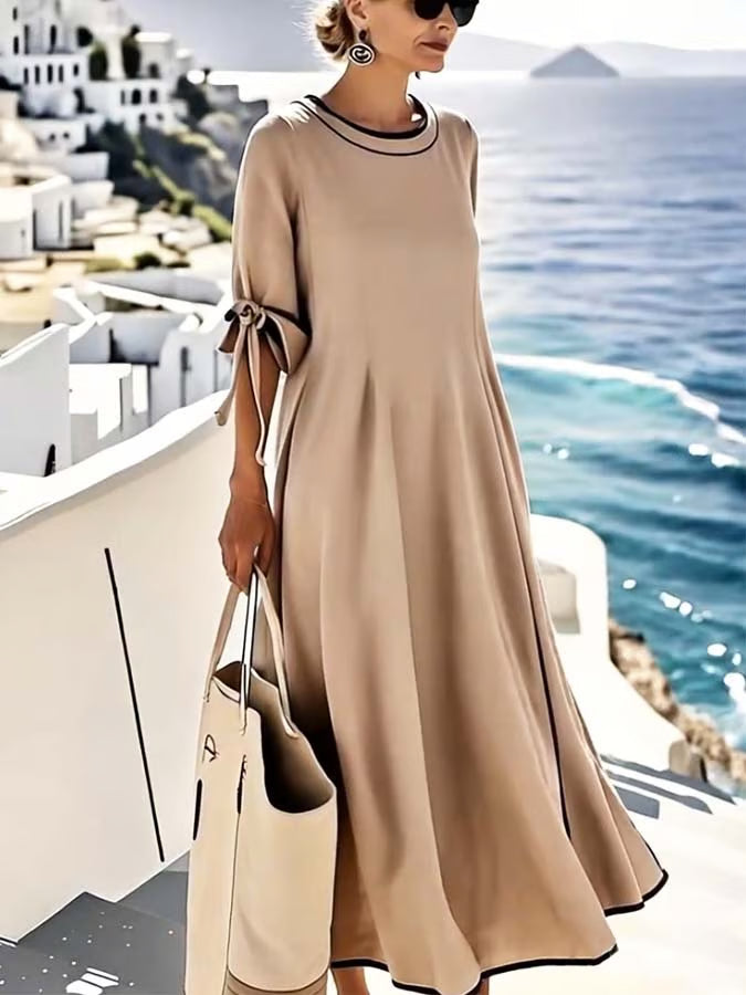 Amira – Robe ample à liens et bretelles