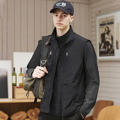 Men's Oversized Sleeveless Vest with Pockets