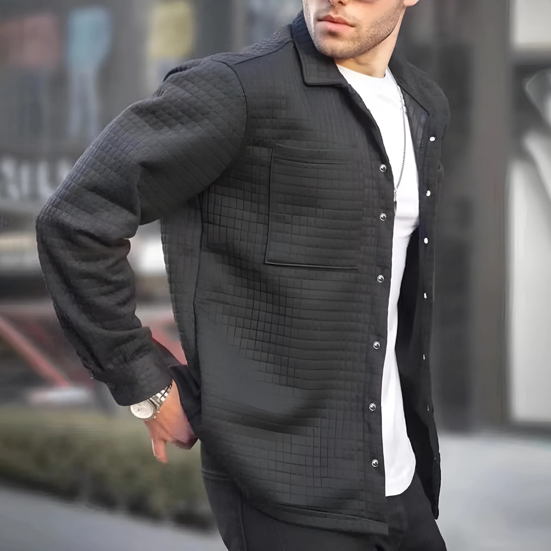 Veste en maille gaufrée pour homme