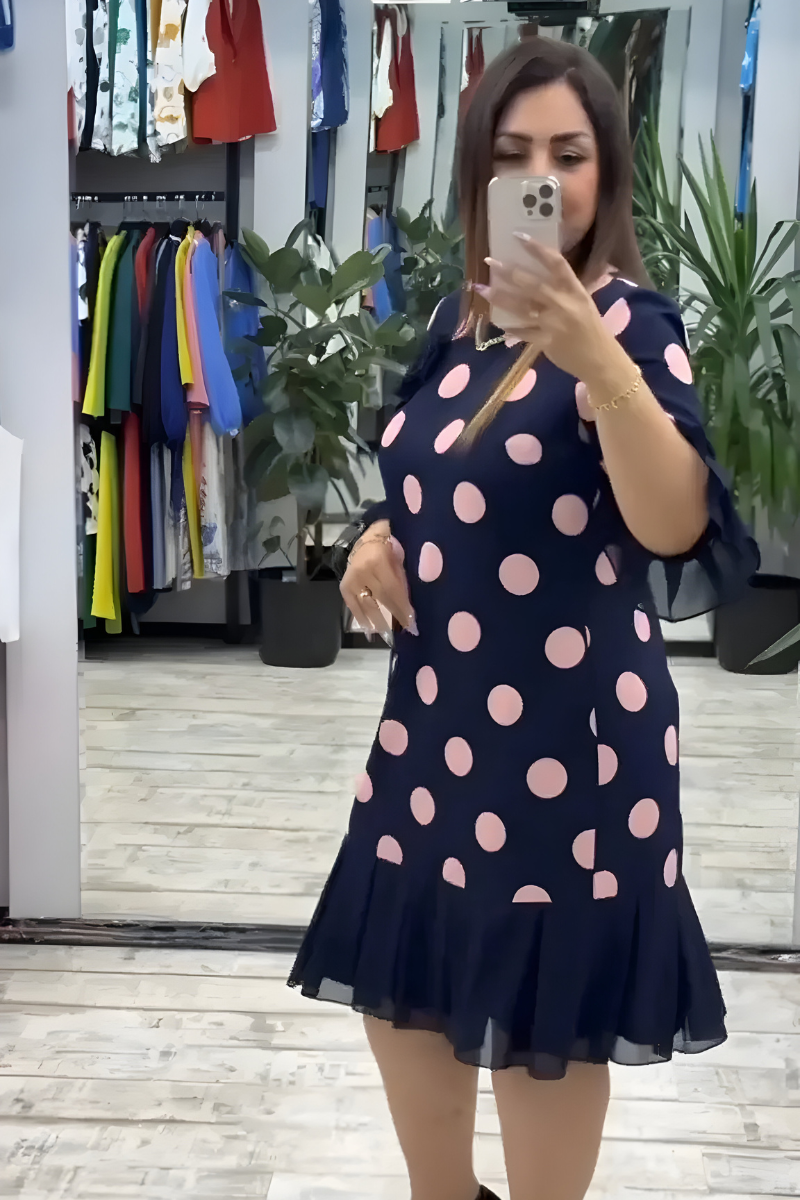Rosa | Leichtes Polka Dot Kleid