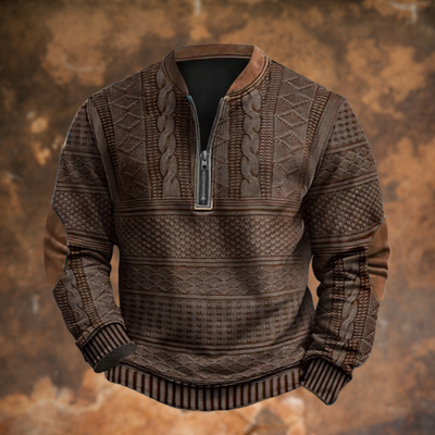 Anton – Strickpullover mit Reißverschluss-Detail
