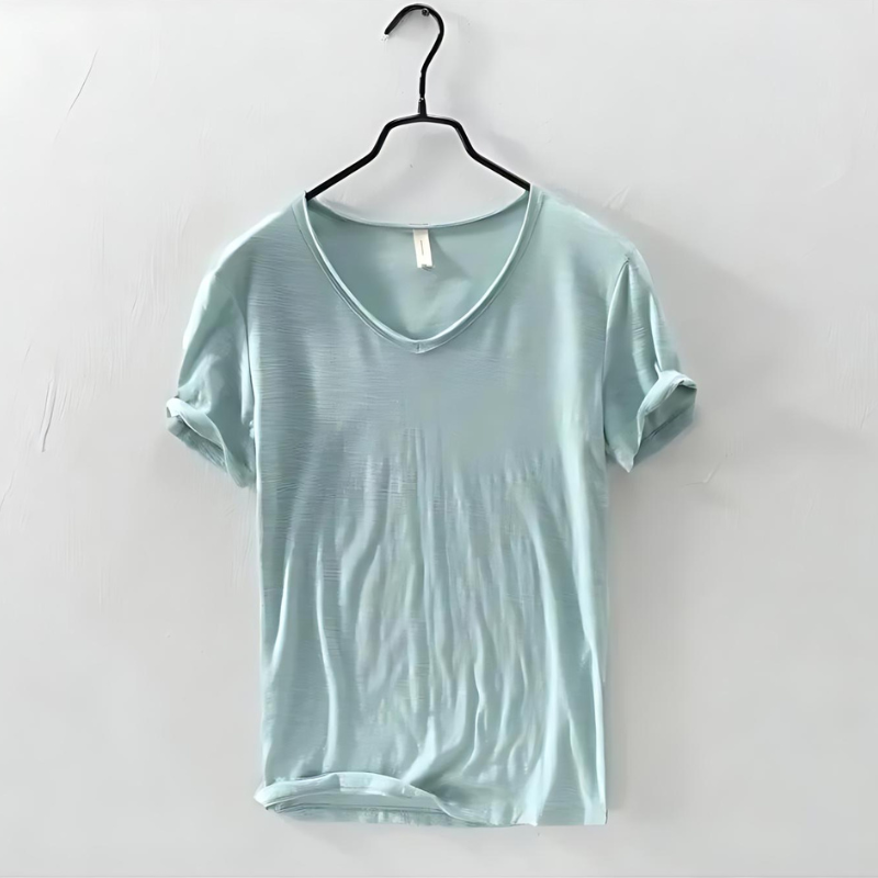 Klassisches Herren-T-Shirt mit V-Ausschnitt – Ewald