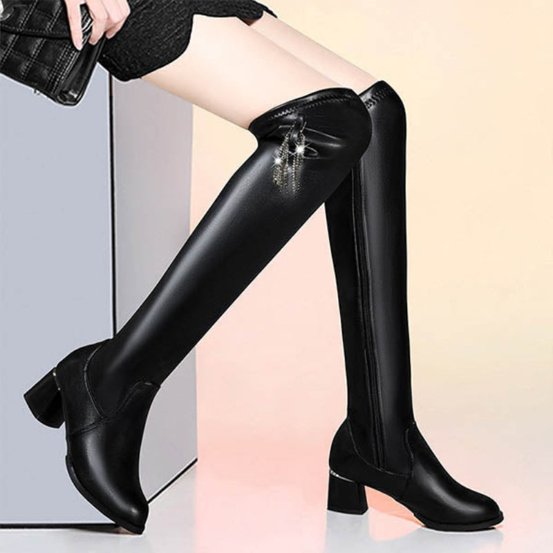 47% DISCOUNT✨Autumn-Winter Collection✨Warm Leather Ankle Boots for Women✨Slimming