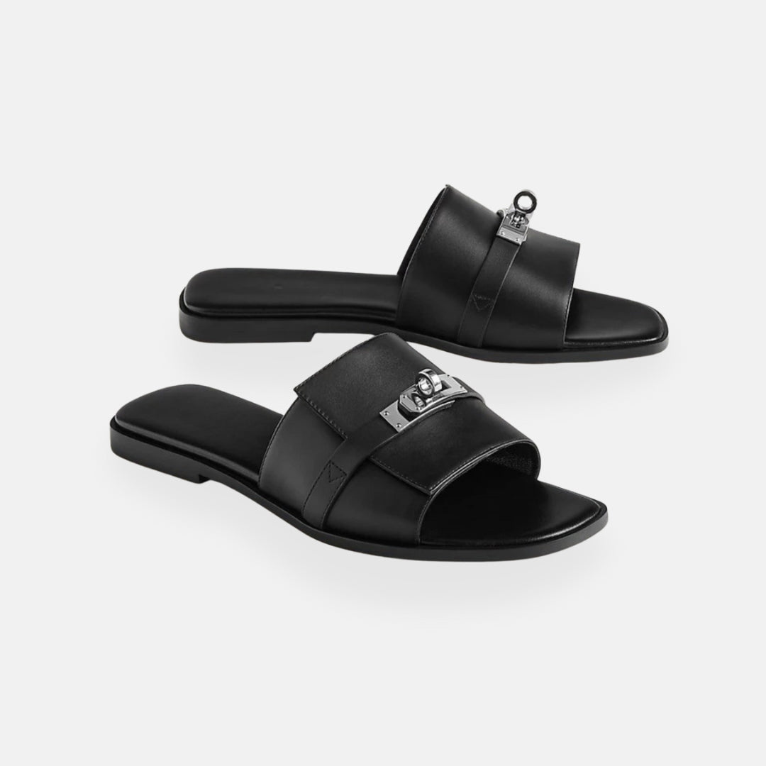 Aria | Elegante schwarze Pantoletten