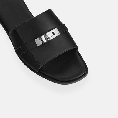 Aria | Elegante schwarze Pantoletten
